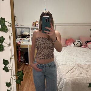 Cheetah tube top